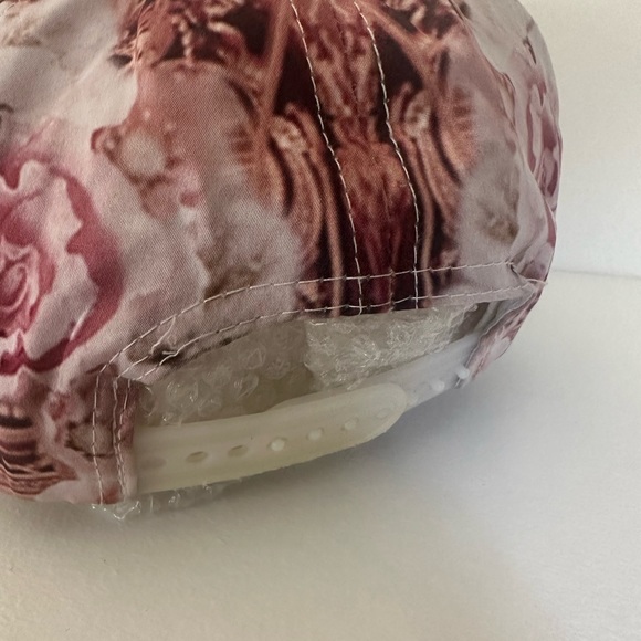 ASOS pink pearls print cap, music festival cap, women’s hat - Picture 3 of 5